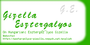 gizella esztergalyos business card